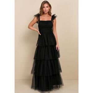 chinese dress ladies Lulus Briar Velvet Strapless Dress Women's Gummy Tape Maxi Cocktail Dress  with Ruched Bodice and Side Slit Black at Amazon Women's Clothing store main image 0